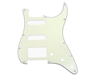 Musiclily 11 Agujeros HSS Strat Pickguard Golpeador para Fender American/México Standard Stratocaster Estilo Moderno, 3 capas Marfil