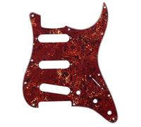 Musiclily 11 Agujeros SSS Strat Pickguard Guitarra Golpeador para Guitarra Eléctrica Fender American/México Standard Stratocaster Moderno, 4 capas Vintage Tortoise