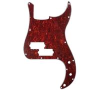 Musiclily 13 Agujeros Precision Bass Pickguard Golpeador para Fender American/México Standard Bajo Estilo P, 4 capas Red Pearl
