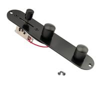 Musiclily 32mm Placa de Control Tele Precableado con Interruptor de 3 Vías Arnés de Cableado para Guitarra Eléctrica Fender Telecaster, Negro