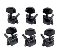 Musiclily 3L+3R Semi-Sellado Clavijas de Afinación Clavijero para Guitarra Eléctrica/Acústica, Negro
