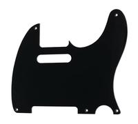 Musiclily 5 Agujeros Vintage Tele Pickguard Guitarra Golpeador para Guitarra Eléctrica Fender American/México Standard Telecaster,1 capa Negro