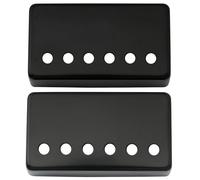 Musiclily 50 mm/52 mm Guitarra Cubierta Pastilla Humbucker de Metal Pickup Covers Set para Guitarra Eléctrica, Negro(2 Piezas)