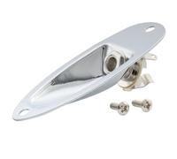 Musiclily 6,35mm Barco Placa de Salida de Conector Jack para Guitarra Eléctrica Fender Strat SQ, Cromado