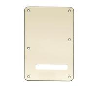 Musiclily 6 Agujeros Placa Trasera Strat ST para Guitarra Eléctrica Fender American/México Standard Stratocaster Estilo Moderno,3 capas Crema