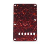 Musiclily 6 Agujeros Placa Trasera Vintage Strat Tapa de Trémolo para Fender American/México Standard Stratocaster Estilo Moderno,4 capas Red Tortoise