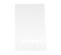 Musiclily 6 Agujeros Tapa de Trémolo Placa Trasera para Guitarra China Made Squier,1 capa Blanco