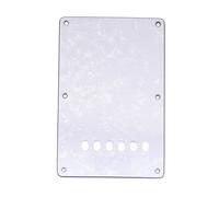 Musiclily 6 Agujeros Tapa de Trémolo Placa Trasera para Guitarra China Made Squier,4 capas White Pearl