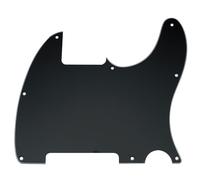 Musiclily 8 Agujeros Tele Pickguard Blanco Guitarra Golpeador para Guitarra Eléctrica Fender American/México Telecaster Esquire, 3 capas Negro
