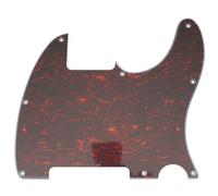 Musiclily 8 Agujeros Tele Pickguard Blanco Guitarra Golpeador para Guitarra Eléctrica Fender American/México Telecaster Esquire, 4 capas Red Tortoise
