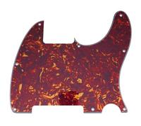 Musiclily 8 Agujeros Tele Pickguard Blanco Guitarra Golpeador para Guitarra Eléctrica Fender American/México Telecaster Esquire, 4 capas Vintage Tortoise