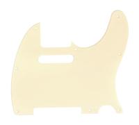 Musiclily 8 Agujeros Tele Pickguard Guitarra Golpeador para Guitarra Eléctrica Fender American/México Standard Telecaster Estilo Moderno, 1 capa Crema