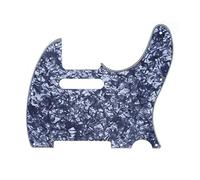 Musiclily 8 Agujeros Tele Pickguard Guitarra Golpeador para Guitarra Eléctrica Fender American/México Standard Telecaster Estilo Moderno, 4 capas Grey Pearl