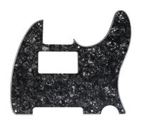 Musiclily 8 Agujeros Tele Pickguard Humbucker Guitarra Golpeador HH para Guitarra Eléctrica Fender American/México Standard Telecaster Estilo Moderno,4 capas Black Pearl