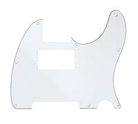 Musiclily 8 Agujeros Tele Pickguard Humbucker Guitarra Golpeador HH para Guitarra Eléctrica Fender American/México Standard Telecaster Estilo Moderno,3 capas Blanco