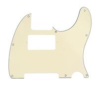 Musiclily 8 Agujeros Tele Pickguard Humbucker Guitarra Golpeador HH para Guitarra Eléctrica Fender American/México Standard Telecaster Estilo Moderno,3 capas Crema