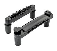 Musiclily ABR-1 Tune-O-Matic Puente y Cordal Stop Bar Tailpiece Set con Postes M8 para Guitarra Eléctrica Epiphone Les Paul, Negro