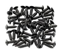 Musiclily Basic 3x12mm Tornillos de Golpeador Pickguard Negro 50 Piezas | para Pickguard Placas de Trasera de Guitarras Fender Strat Tele y Bajo