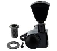 Musiclily Basic R15A 14:1 Ratio Individuales Clavija de Afinación Lado Agudo Clavijero con Botón Keystone para Guitarra Eléctrica Acústica, Negro