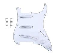 Musiclily Basic ST-SSS Golpeador Precableado com Mini Humbucker Blanco | Rail Blade, Pastilla Humbucker Formato Single Coil Set, para Guitarra Eléctrica tipo Strat