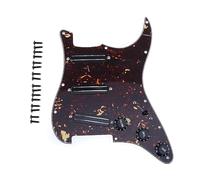 Musiclily Basic ST-SSS Golpeador Precableado Mini Humbucker Tortoise Shell | Rail Blade, Pastilla Humbucker Formato Single Coil Set, para Guitarra Eléctrica tipo Strat