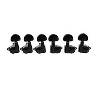 Musiclily Economy 3L3R Estilo Roto Sellado Set de Clavijas de Afinación Clavijero Guitarra para USA Les Paul o Epiphone Les Paul SG ES, Botón Ovalado Negro