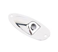 Musiclily Forma de Barco Placa para Jack de Guitarra Stratocaster, Cromo(2 Piezas)