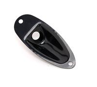 Musiclily Forma de Barco Placa para Jack de Guitarra Stratocaster, Negro(2 Piezas)