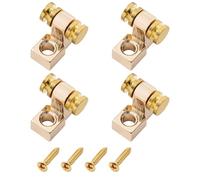 Musiclily Guitarra Rodillo Guías de Cuerda String Guides String Trees Retainers para Fender Strat Tele Guitarra Eléctrica, Dorado (4 Piezas)