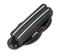 Musiclily Hot Rails Pastilla Humbucker Formato Single Coil Pickup para Guitarra Eléctrica Strat Squier,Cuerpo Negro con Rail Cromado