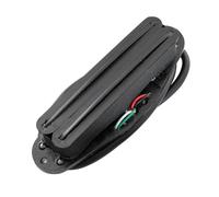 Musiclily Hot Rails Pastilla Humbucker Formato Single Coil Pickup para Guitarra Eléctrica Strat Squier,Cuerpo Negro con Rail Negro