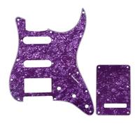 Musiclily HSS Set de Pickguard Golpeador y Placa Trasera Strat para Fender American/México Standard Stratocaster Estilo Moderno, 4 capas Purple Pearl