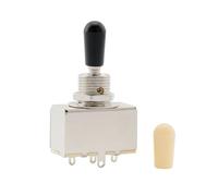 Musiclily Métrica Selector de Pastillas Estilo Caja Toggle Switch 3 Posiciones para Guitarra Eléctrica tipo Les Paul, Botonera Negro