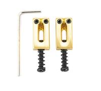 Musiclily Pro 10,5mm Moderno Silletas en Acero para Guitarra Eléctrica Estilo Strat Puente Wilkinson Serie M, Dorado (Juego de 2)
