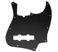 Musiclily Pro 10 Agujeros Estilo Moderno J Bass Pickguard Golpeador para Bajo Jazz Bass de Fabricación Americana de 4 Cuerdas,1 capa Negro