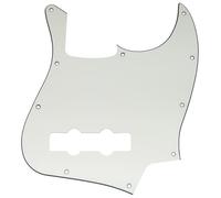 Musiclily Pro 10 Agujeros J-Bass Pickguard Golpeador 3 capas Aged White | para Bajo Fender Jazz Bass Standard American/México