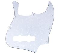 Musiclily Pro 10 Agujeros J-Bass Pickguard Golpeador 4 capas White Pearl | para Bajo Fender Jazz Bass Standard American/México