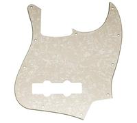 Musiclily Pro 10 Agujeros J-Bass Pickguard Golpeador Aged White Pearl | para Bajo Fender Jazz Bass Standard American/México
