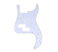 Musiclily Pro 10 Agujeros Pickguard de Bajo P-Style Golpeador para JPN Fender Japan Precision Bass de 4 Cuerdas,4 capas White Pearl