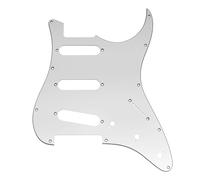 Musiclily Pro 10 Agujeros ST Golpeador Pickguard para Guitarra Eléctrica Tagima TG-530 Strat SSS, 3 capas Blanco