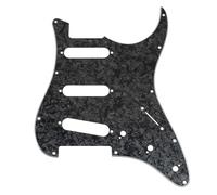 Musiclily Pro 10 Agujeros ST Golpeador Pickguard para Guitarra Eléctrica Tagima TG-530 Strat SSS, 4 capas Black Pearl
