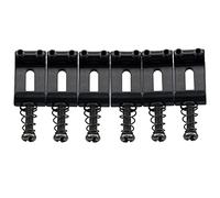 Musiclily Pro 11,3mm Acero Silletas Vintage Strat Saddles para Trémolo Puente Guitarra eléctrica Stratocaster, Negro (Juego de 6)