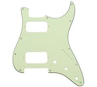 Musiclily Pro 11 Agujero Round Corner HH Golpeador Strato 2 Humbuckers Pickguard para Guitarra Eléctrica American/Mexican Fender Standard Stratocaster, 3 capas Mint Green