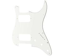 Musiclily Pro 11 Agujero Round Corner HH Golpeador Strato 2 Humbuckers Pickguard para Guitarra Eléctrica American/Mexican Fender Standard Stratocaster, 3 capas Blanco
