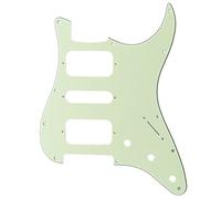 Musiclily Pro 11 Agujero Round Corner HSH Golpeador Strato Pickguard para Guitarra Eléctrica American/Mexican Fender Standard Stratocaster, 3 capas Mint Green