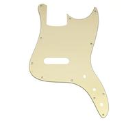 Musiclily Pro 11 Agujeros Bajo Golpeador Pickguard para Squier Sonic Bronco Bass, 3 capas Crema