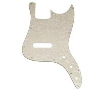 Musiclily Pro 11 Agujeros Bajo Golpeador Pickguard para Squier Sonic Bronco Bass, 4 capas Aged White Pearl