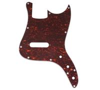 Musiclily Pro 11 Agujeros Bajo Golpeador Pickguard para Squier Sonic Bronco Bass, 4 capas Red Tortoise