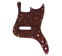 Musiclily Pro 11 Agujeros Bajo Golpeador Pickguard para Squier Sonic Bronco Bass, 4 capas Tortoise Shell