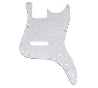 Musiclily Pro 11 Agujeros Bajo Golpeador Pickguard para Squier Sonic Bronco Bass, 4 capas White Pearl